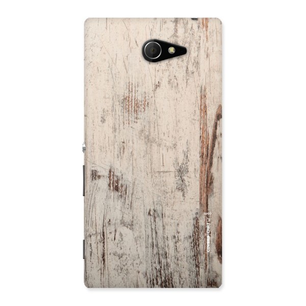 Rugged Wooden Texture Back Case for Sony Xperia M2