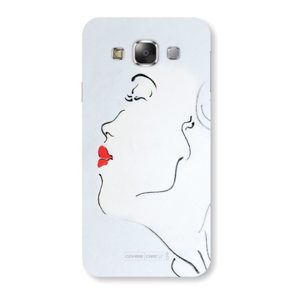 Girl in Red Lipstick Back Case for Samsung Galaxy E5
