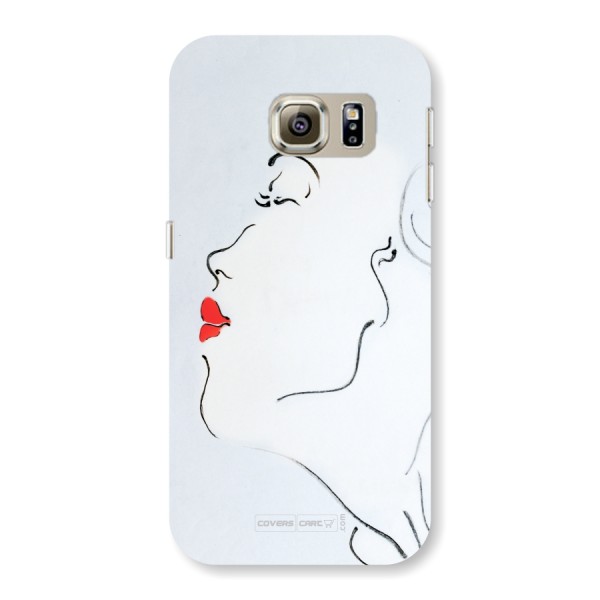 Girl in Red Lipstick Back Case for Samsung Galaxy S6 Edge
