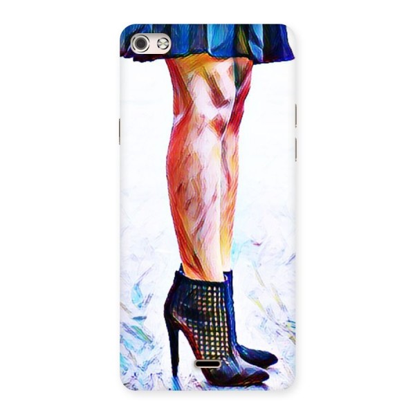 Sassy Heels Back Case for Micromax Canvas Silver 5