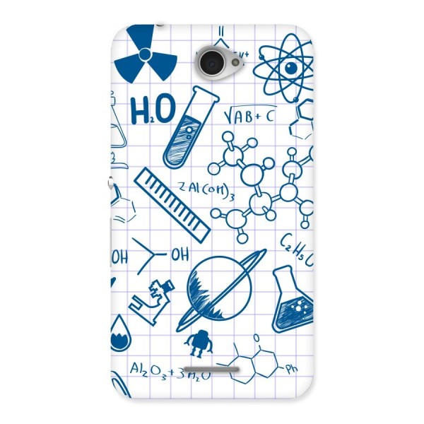 Science Notebook Back Case for Sony Xperia E4