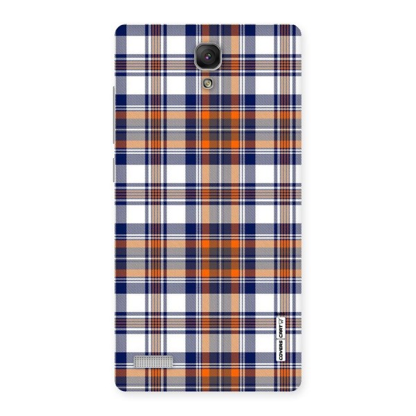Shades Of Check Back Case for Redmi Note