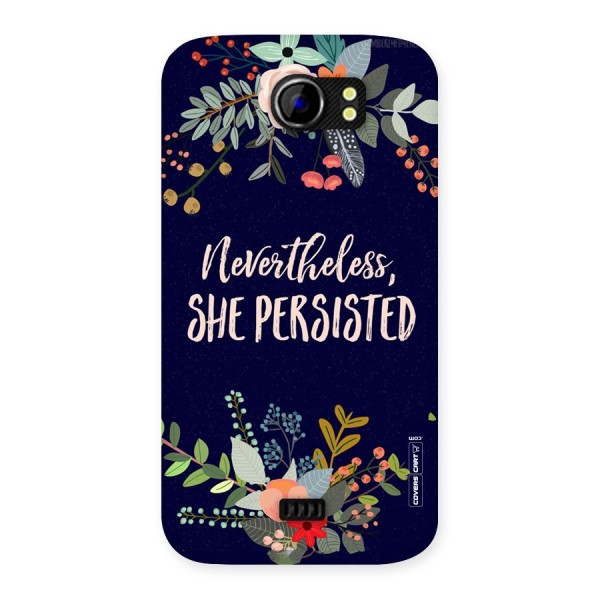 She Persisted Back Case for Micromax Canvas 2 A110