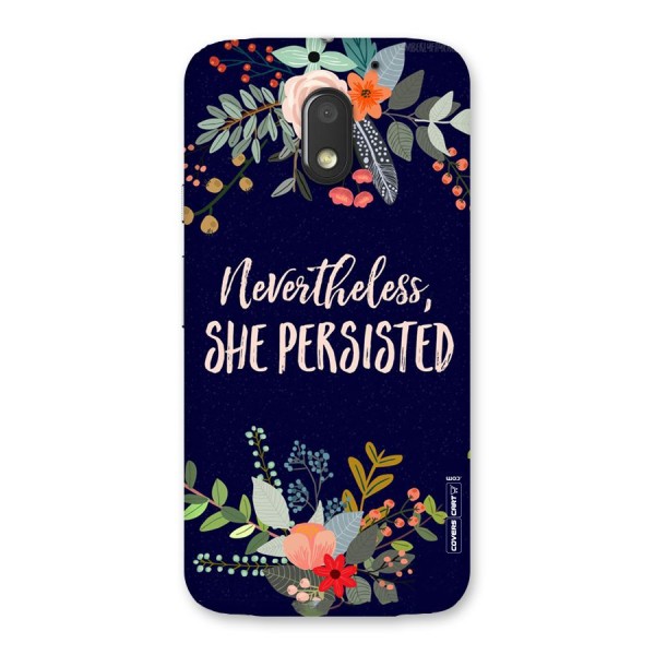 She Persisted Back Case for Moto E3 Power