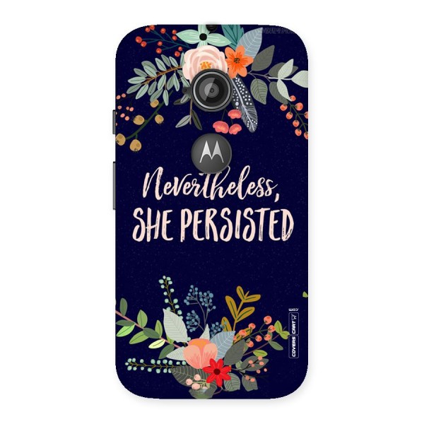 She Persisted Back Case for Moto E 2nd Gen