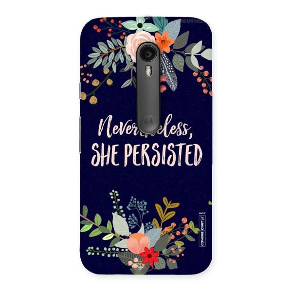 She Persisted Back Case for Moto G3