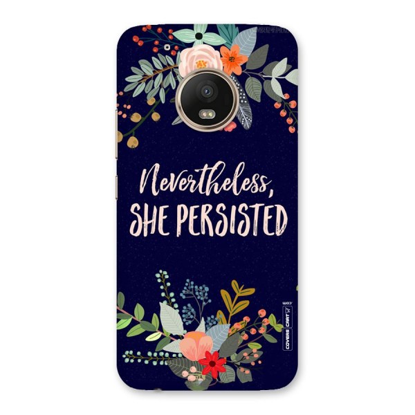 She Persisted Back Case for Moto G5 Plus