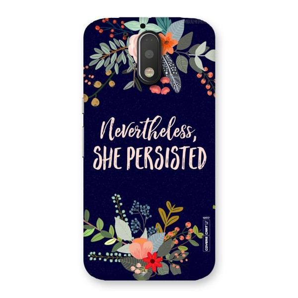 She Persisted Back Case for Motorola Moto G4 Plus