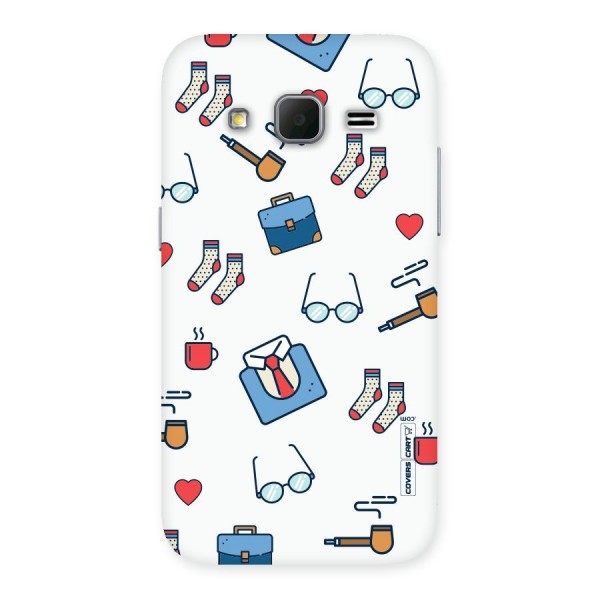 Shirt Spectacles Pattern Back Case for Galaxy Core Prime