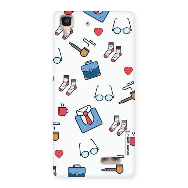 Shirt Spectacles Pattern Back Case for Oppo R7