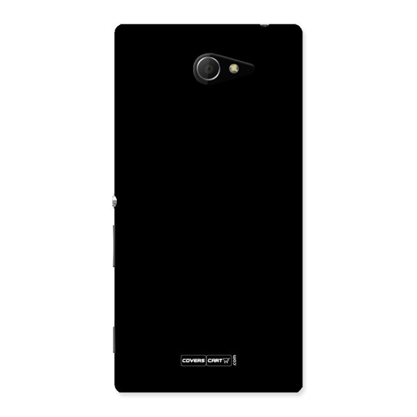Simple Black Back Case for Sony Xperia M2
