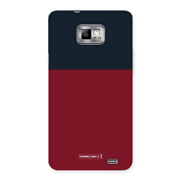 Maroon and Navy Blue Back Case for Galaxy S2