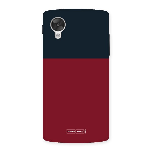 Maroon and Navy Blue Back Case for Google Nexus 5