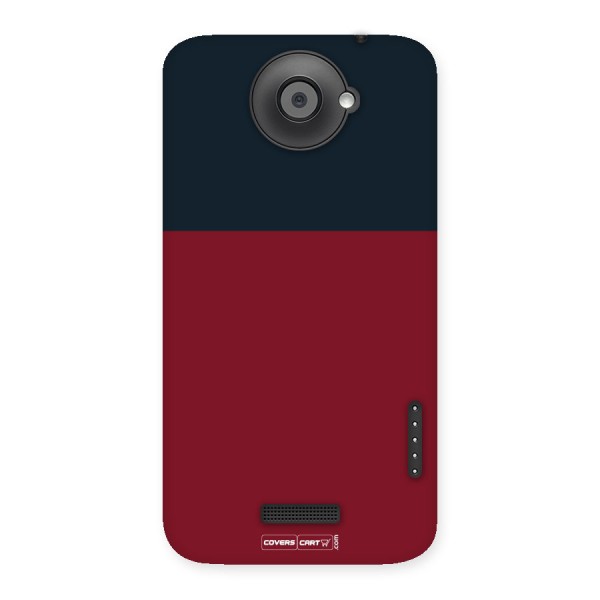 Maroon and Navy Blue Back Case for HTC One X