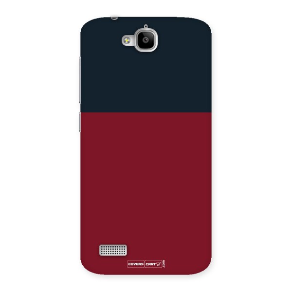 Maroon and Navy Blue Back Case for Honor Holly