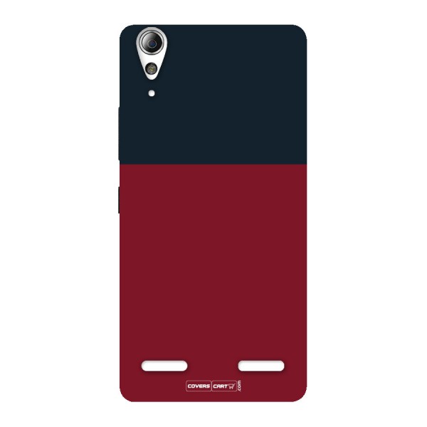 Maroon and Navy Blue Back Case for Lenovo A6000