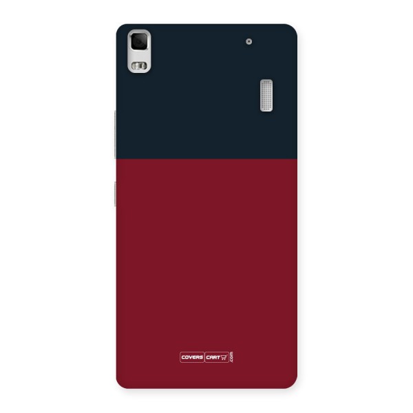 Maroon and Navy Blue Back Case for Lenovo A7000