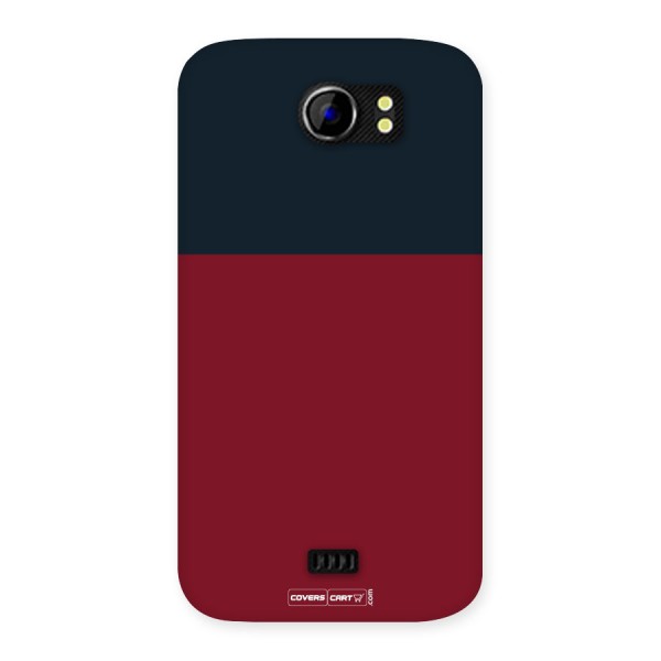 Maroon and Navy Blue Back Case for Micromax Canvas 2 A110