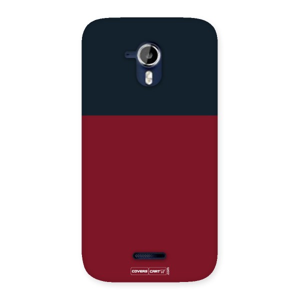 Maroon and Navy Blue Back Case for Micromax Canvas Magnus A117