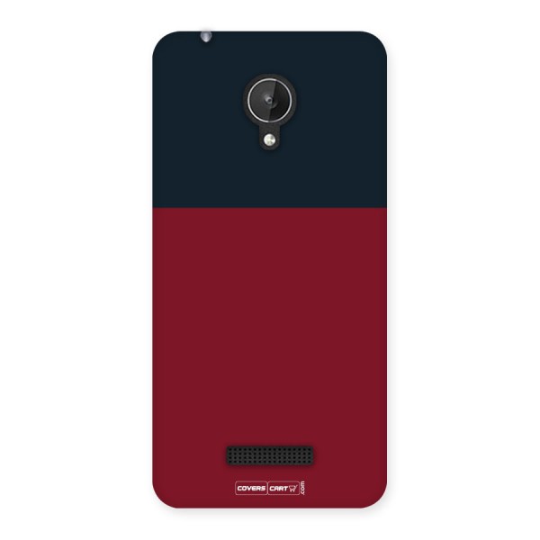 Maroon and Navy Blue Back Case for Micromax Canvas Spark Q380
