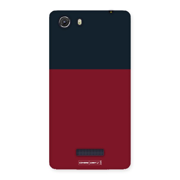 Maroon and Navy Blue Back Case for Micromax Unite 3