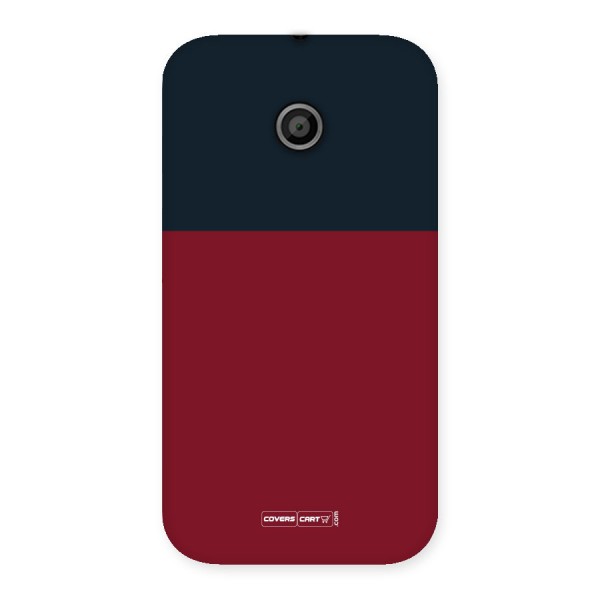 Maroon and Navy Blue Back Case for Moto E