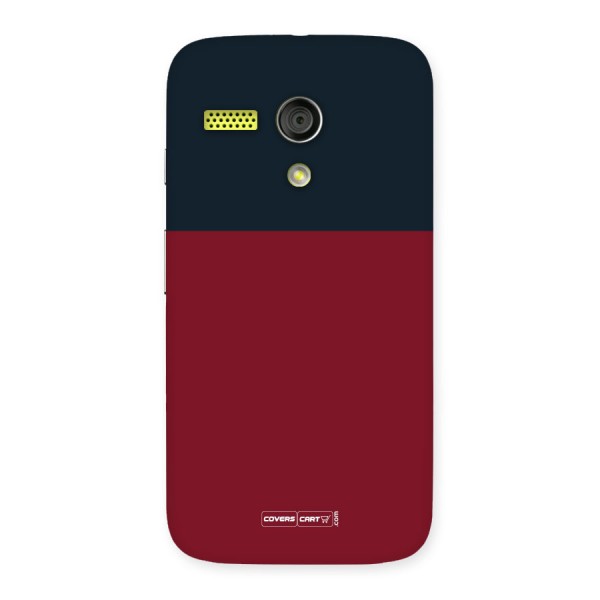 Maroon and Navy Blue Back Case for Moto G