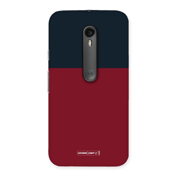 Maroon and Navy Blue Back Case for Moto G3