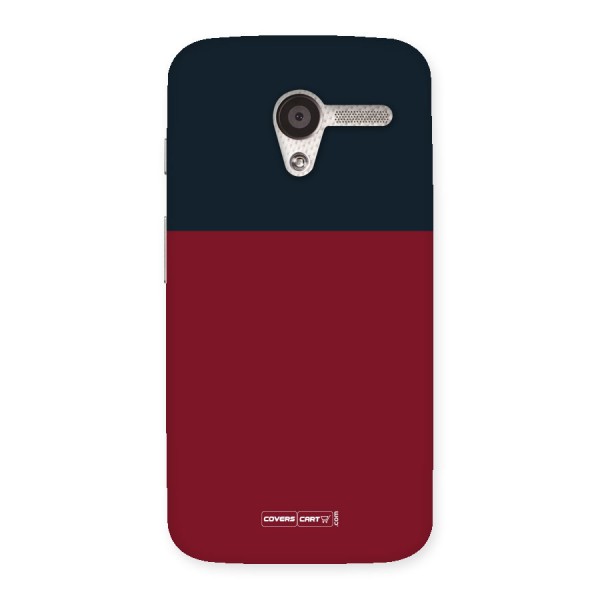 Maroon and Navy Blue Back Case for Moto X
