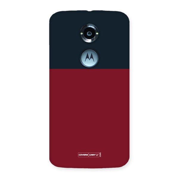 Maroon and Navy Blue Back Case for Moto X 2nd Gen