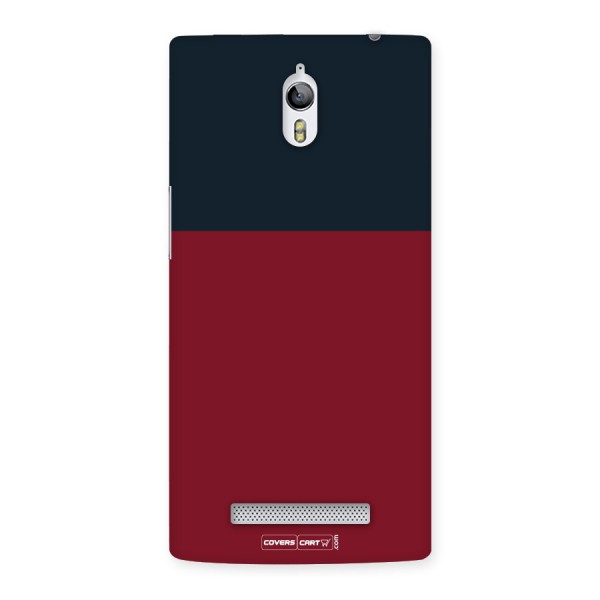 Maroon and Navy Blue Back Case for Oppo Find 7