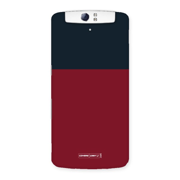 Maroon and Navy Blue Back Case for Oppo N1