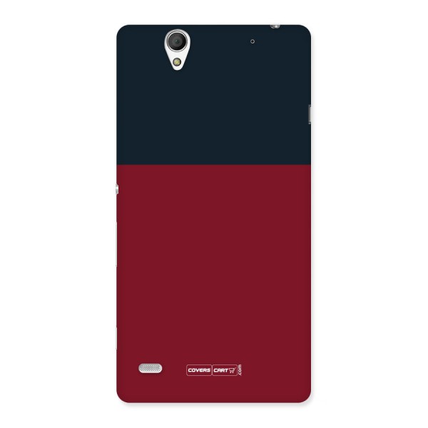 Maroon and Navy Blue Back Case for Sony Xperia C4