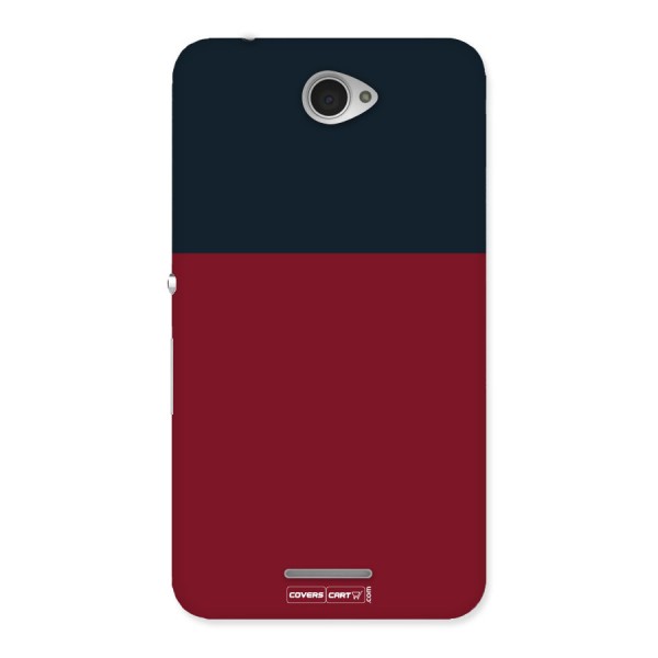 Maroon and Navy Blue Back Case for Sony Xperia E4
