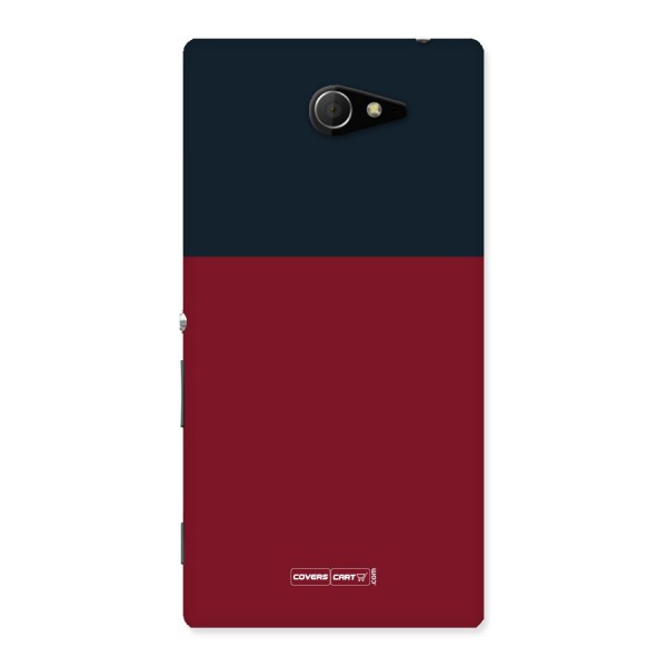 Maroon and Navy Blue Back Case for Sony Xperia M2