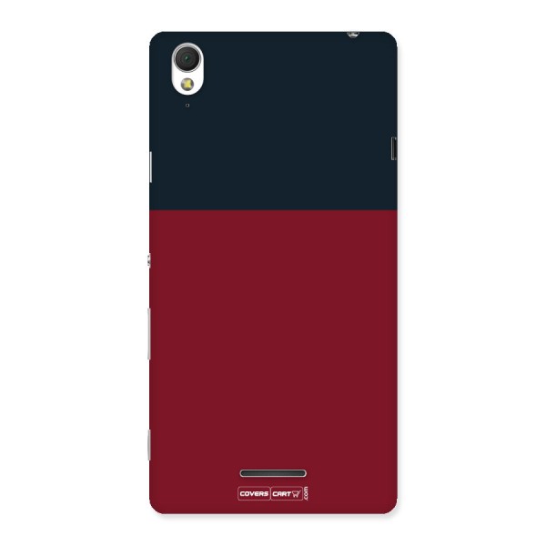 Maroon and Navy Blue Back Case for Sony Xperia T3