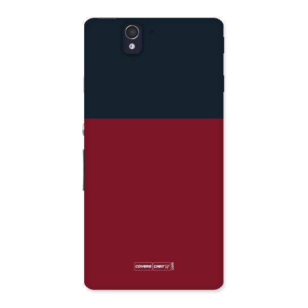 Maroon and Navy Blue Back Case for Sony Xperia Z