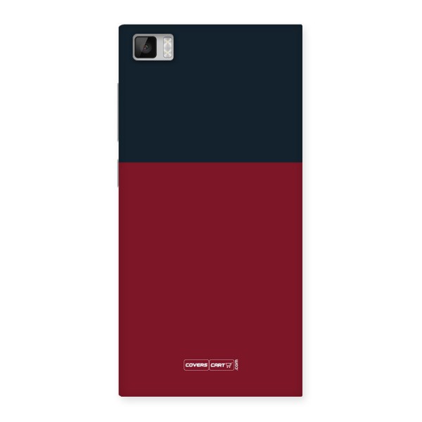 Maroon and Navy Blue Back Case for Xiaomi Mi3
