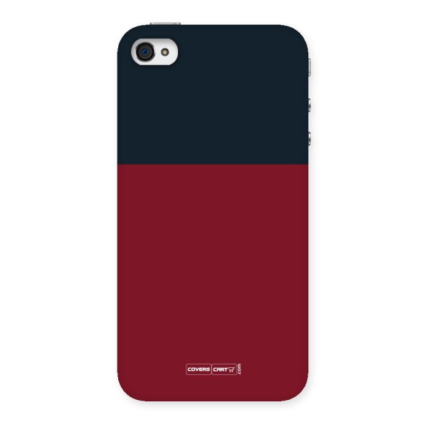 Maroon and Navy Blue Back Case for iPhone 4 4s