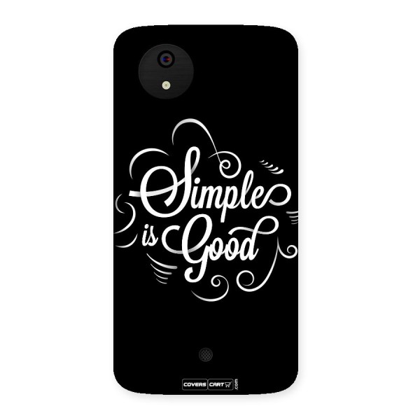 Simple is Good Back Case for Micromax Canvas A1