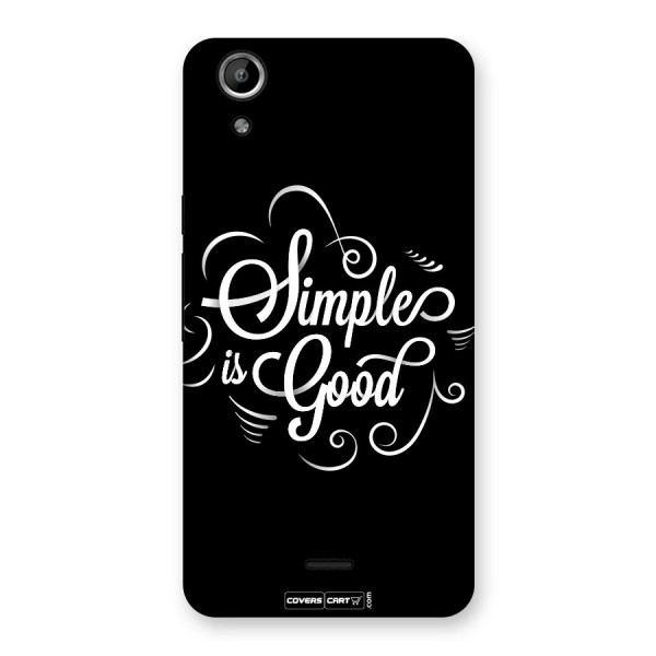 Simple is Good Back Case for Micromax Canvas Selfie Lens Q345