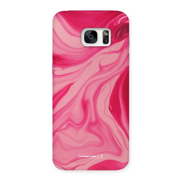 Sizzling Pink Marble Texture Back Case for Galaxy S7 Edge