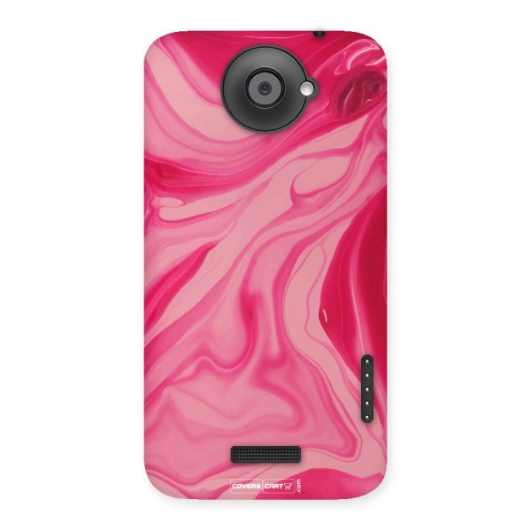 Sizzling Pink Marble Texture Back Case for HTC One X