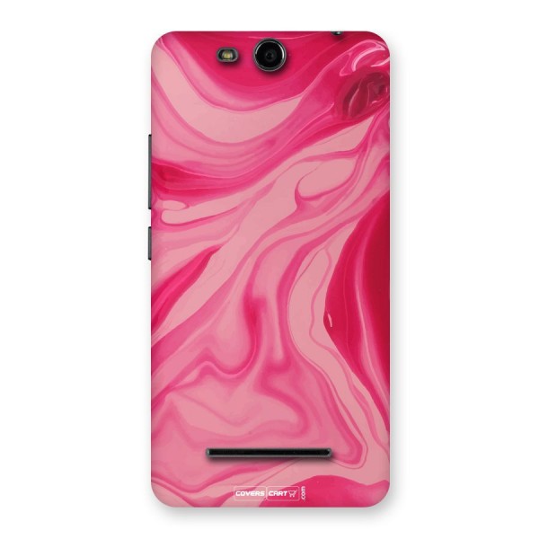 Sizzling Pink Marble Texture Back Case for Micromax Canvas Juice 3 Q392