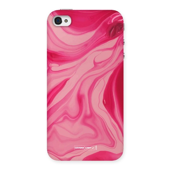 Sizzling Pink Marble Texture Back Case for iPhone 4 4s