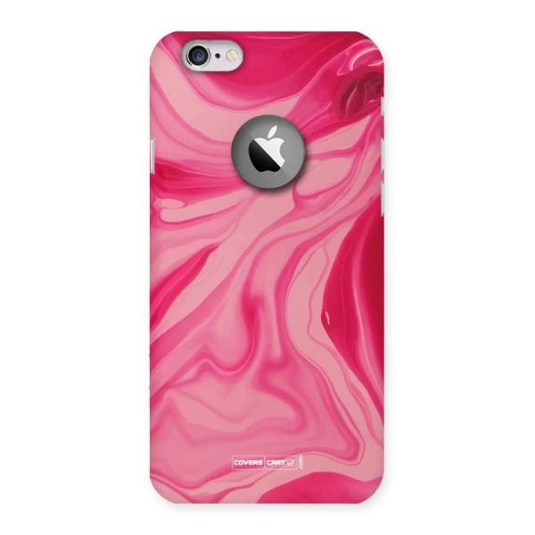 Sizzling Pink Marble Texture Back Case for iPhone 6 Logo Cut