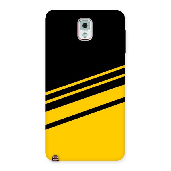 Slant Yellow Stripes Back Case for Galaxy Note 3