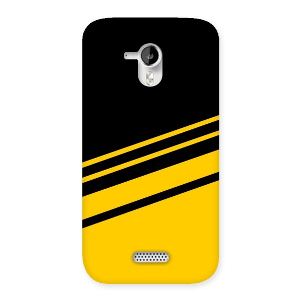 Slant Yellow Stripes Back Case for Micromax Canvas HD A116
