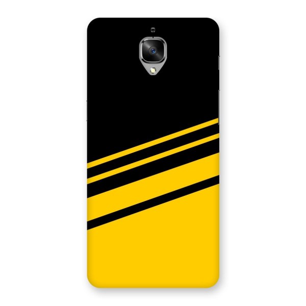 Slant Yellow Stripes Back Case for OnePlus 3T