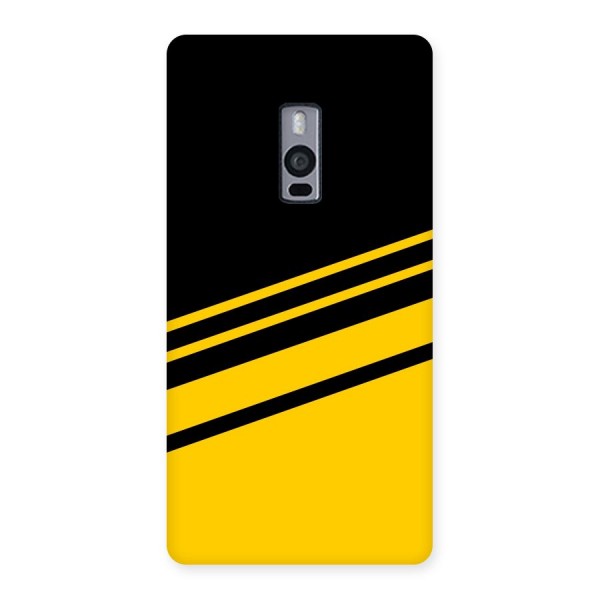 Slant Yellow Stripes Back Case for OnePlus Two